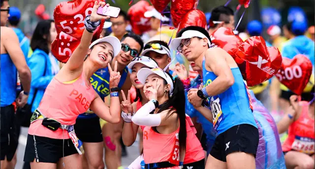 Foto lomba Wuhan Marathon