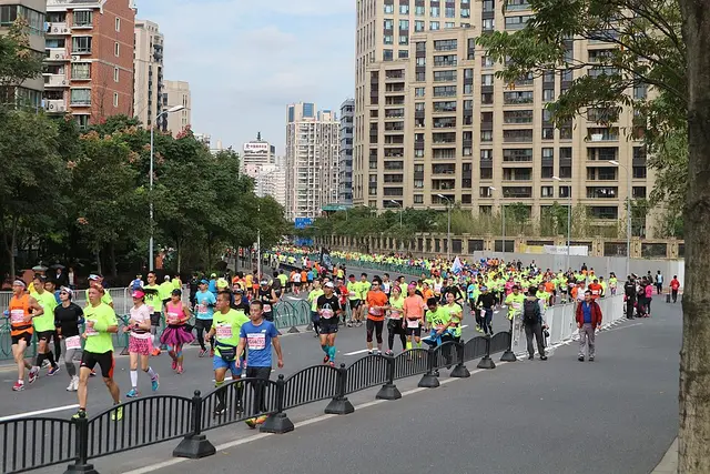 Foto lomba Maraton Shanghai